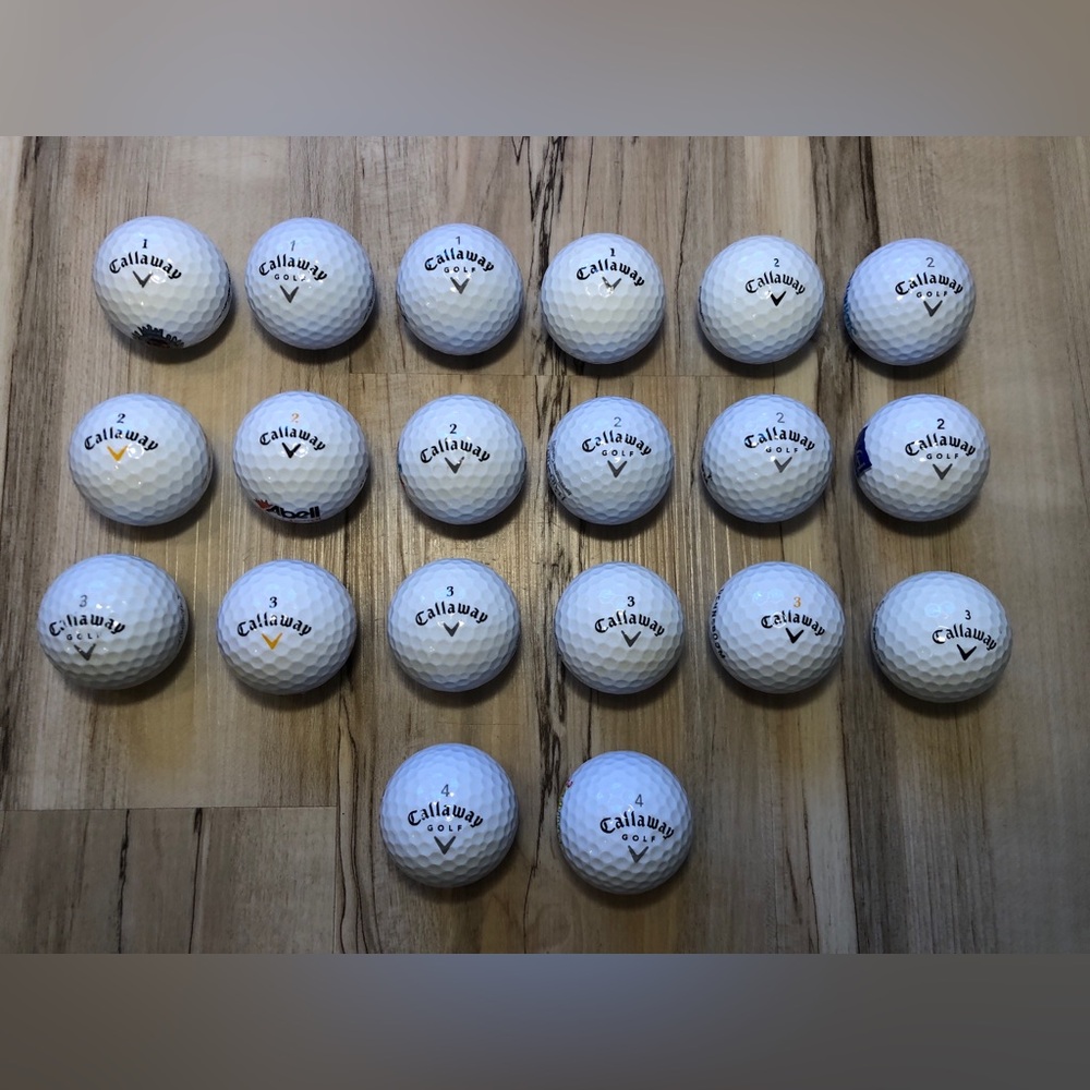 Callaway Warbird Warbird Plus 2.0 Logo Golf Balls Lot of 20 Used Corporate